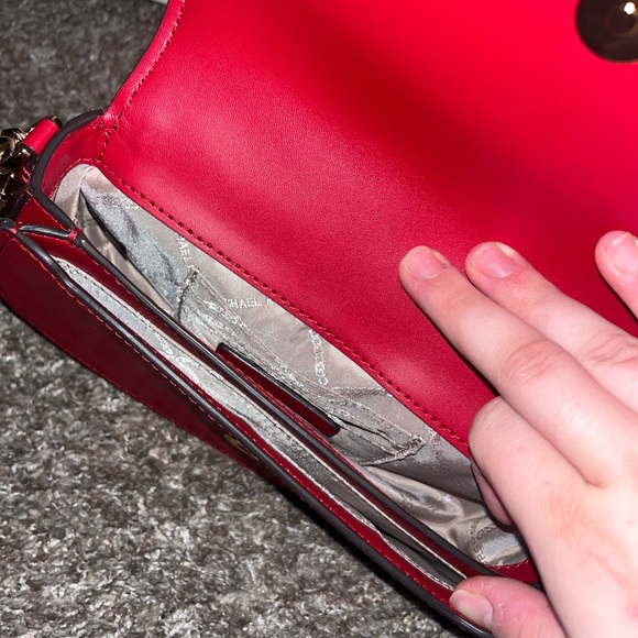 Michael Kors Red Bag with Gold Accent - Picture 8 of 10